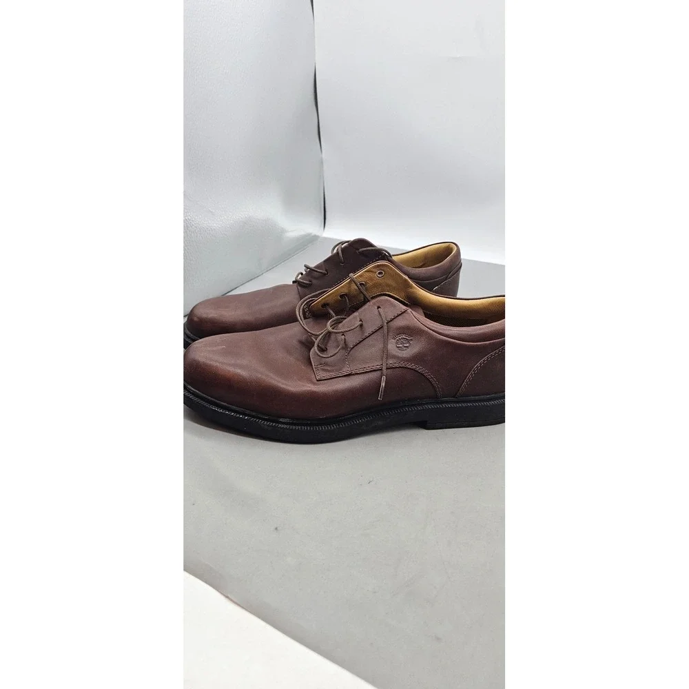 Timberland Mens 90081 Waterproof Leather Oxford Shoes Brown Size 13M